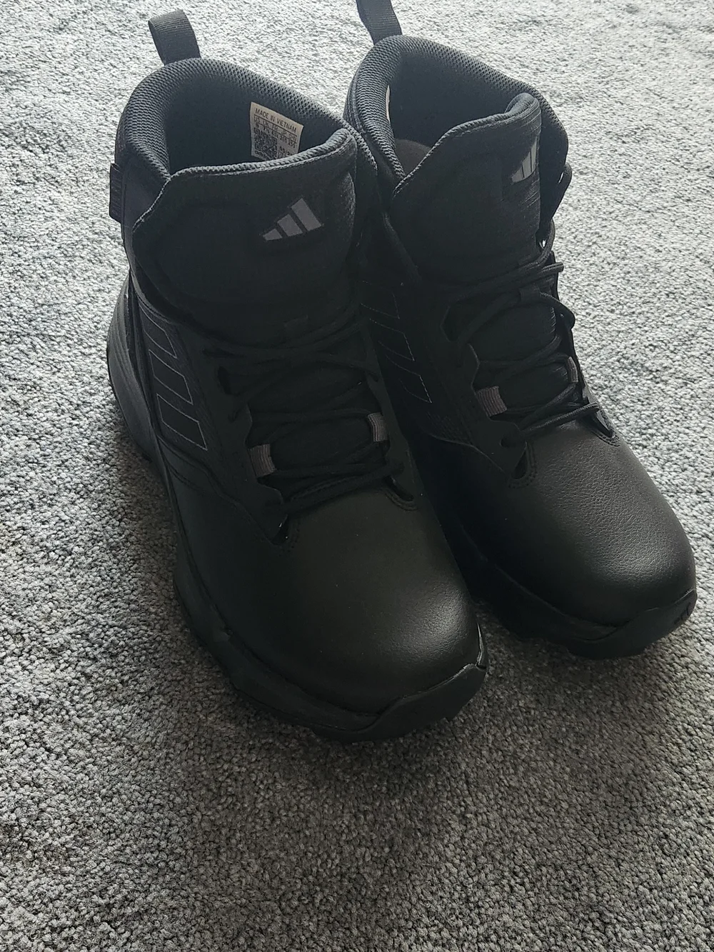 adidas Men's Black High-Top Lace-Up Boots
